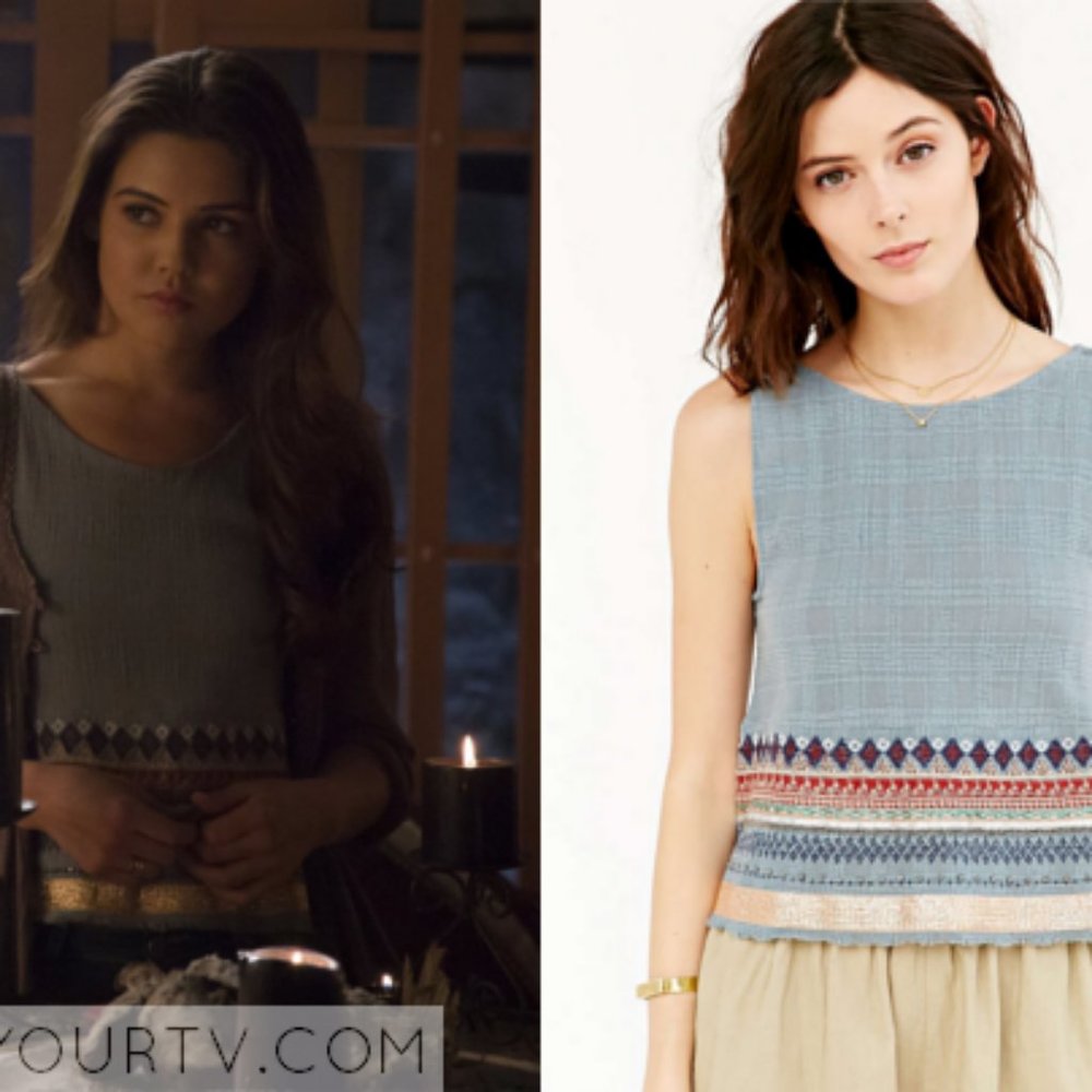 UO x Ecote Embroidered Border Apron Tank Top